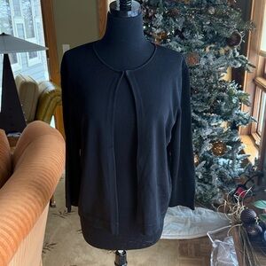 Dana Buchman Classic Black Knit Top